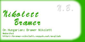 nikolett bramer business card